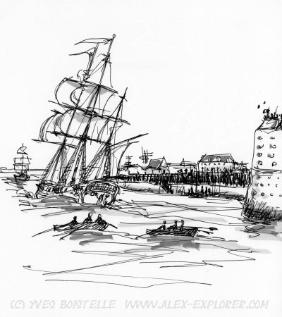 Le port du Havre en 1800, par Yves Boistelle